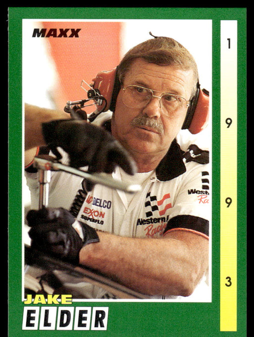 Jake Elder 1993 Maxx Race Cards Base Front of Card