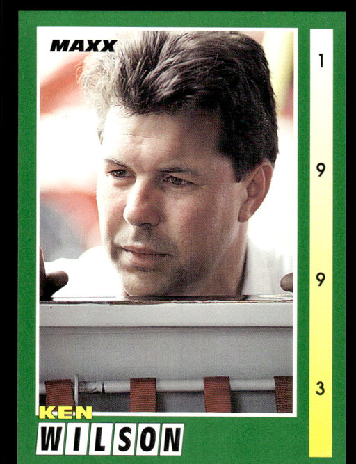 Ken Wilson 1993 Maxx Race Cards Base Front of Card