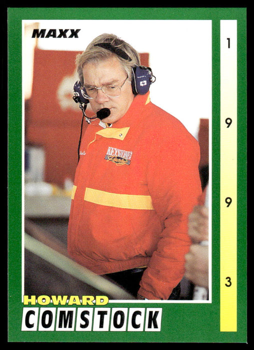 Howard Comstock 1993 Maxx Race Cards Base Front of Card