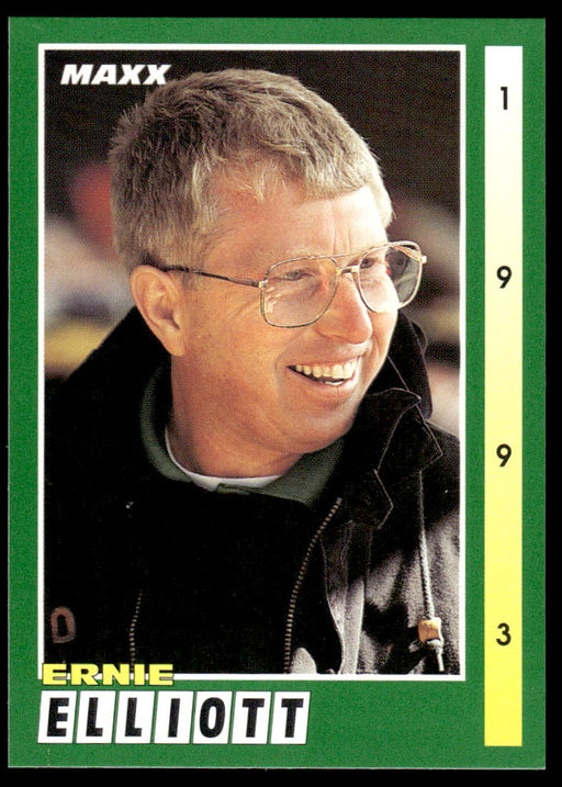 Ernie Elliott 1993 Maxx Race Cards Base Front of Card