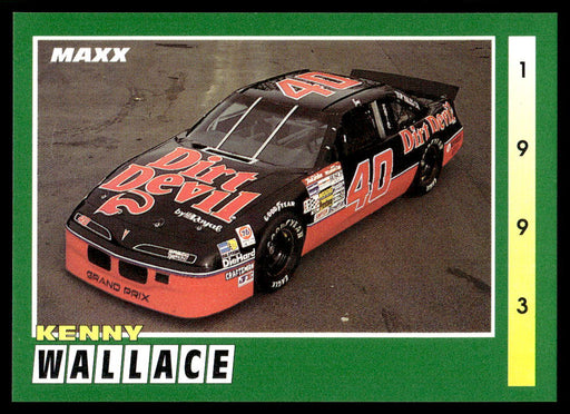 Kenny Wallace 1993 Maxx Race Cards Base Front of Card