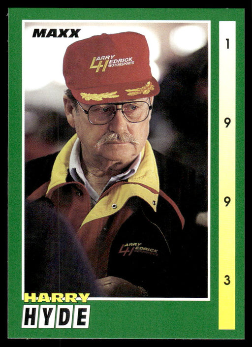 Harry Hyde 1993 Maxx Race Cards Base Front of Card