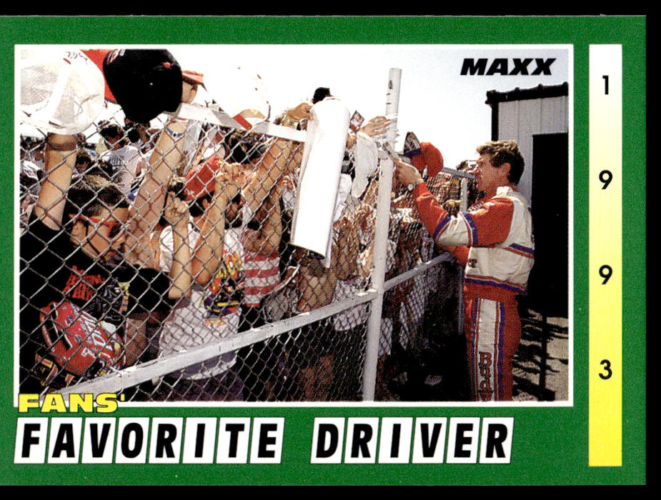 Bill Elliott 1993 Maxx Race Cards Base Front of Card