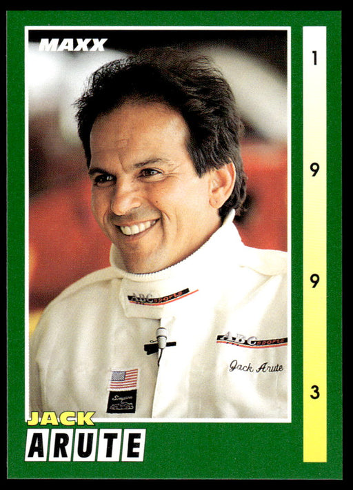 Jack Arute 1993 Maxx Race Cards Base Front of Card