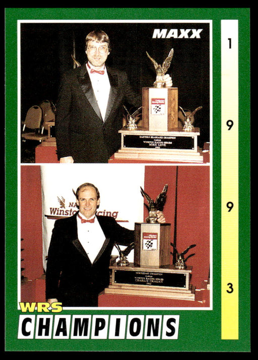 Mike Love/Charlie Cragan 1993 Maxx Race Cards Base Front of Card