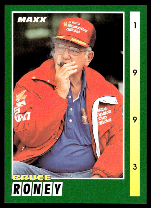 Bruce Roney 1993 Maxx Race Cards Base Front of Card