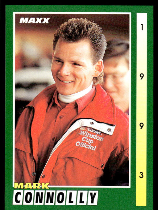 Mark Connolly 1993 Maxx Race Cards Base Front of Card