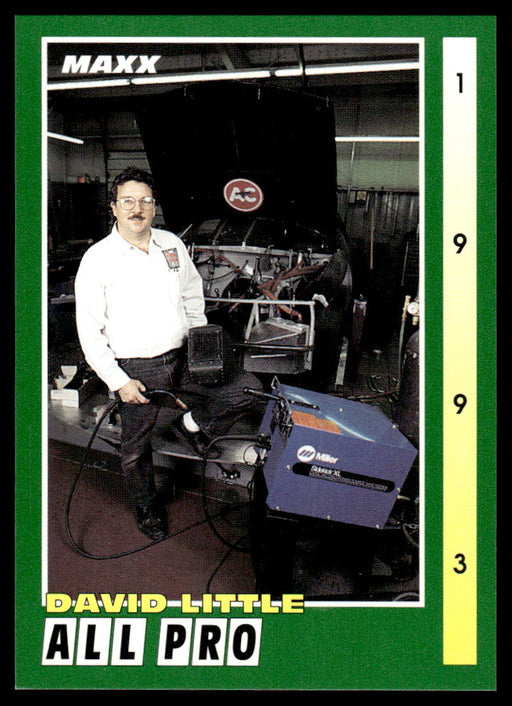 David Little 1993 Maxx Race Cards Base Front of Card