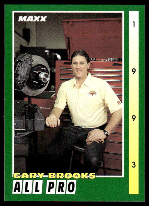 Gary Brooks 1993 Maxx Race Cards Base Front of Card