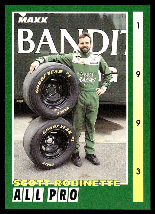 Scott Robinette 1993 Maxx Race Cards Base Front of Card