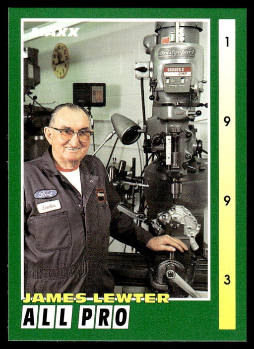 Jame Lewter 1993 Maxx Race Cards Base Front of Card