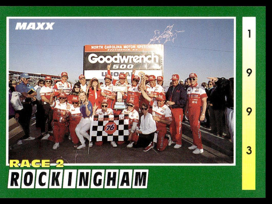 Bill Elliott 1993 Maxx Race Cards Base Front of Card