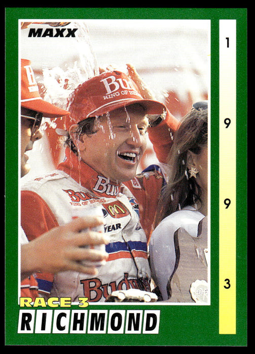 Bill Elliott 1993 Maxx Race Cards Base Front of Card