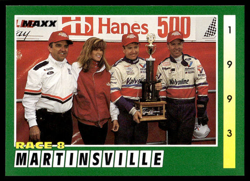 Mark Martin 1993 Maxx Race Cards Base Front of Card