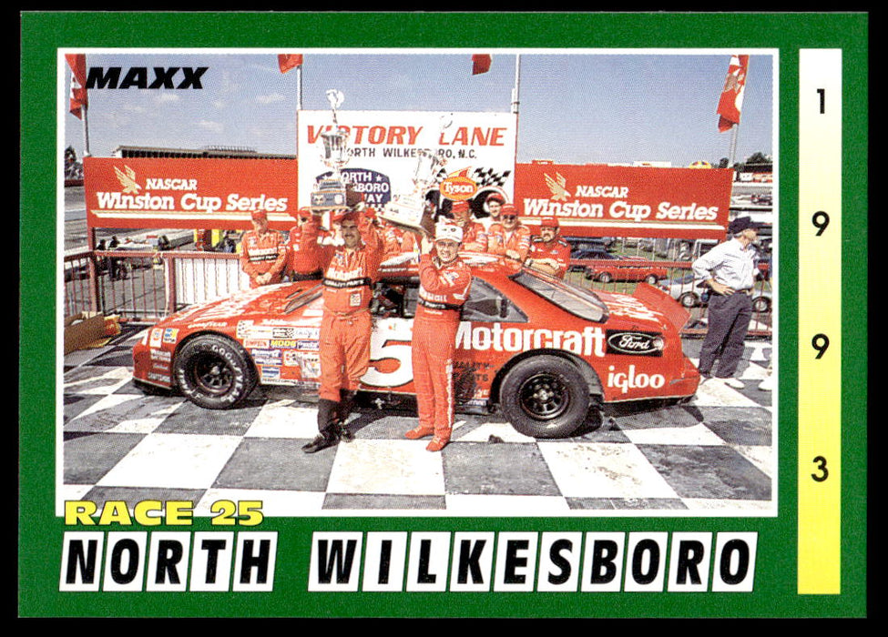 Geoff Bodine 1993 Maxx Race Cards Base Front of Card