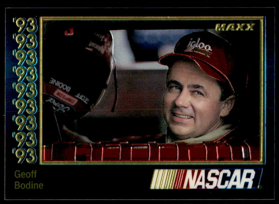 Geoff Bodine 1993 Maxx Premier Plus Base Front of Card