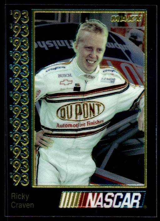 Ricky Craven 1993 Maxx Premier Plus Base Front of Card