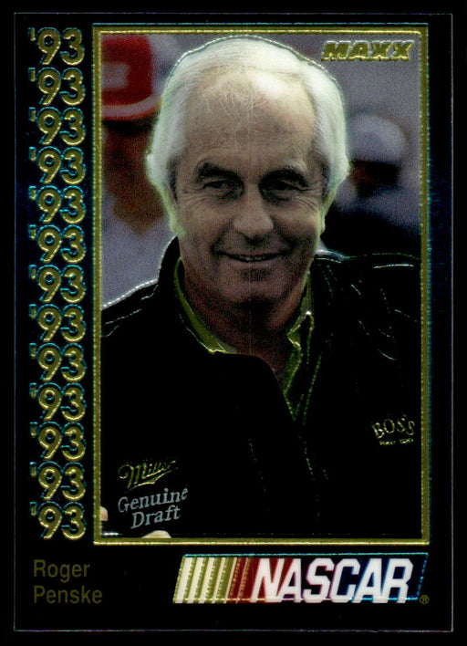 Roger Penske 1993 Maxx Premier Plus Base Front of Card