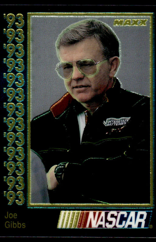 Joe Gibbs 1993 Maxx Premier Plus Base Front of Card