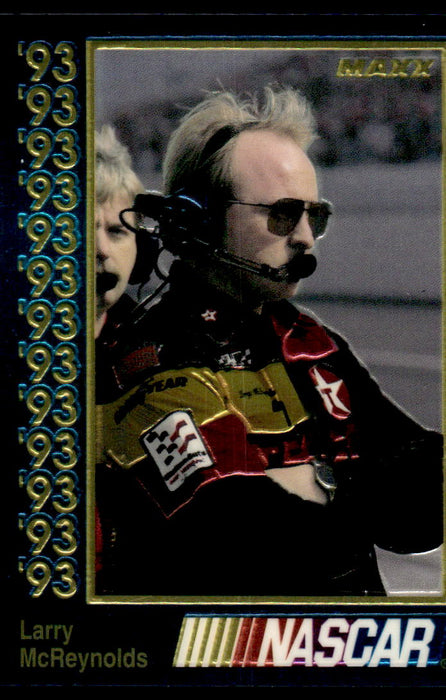 Larry McReynolds 1993 Maxx Premier Plus Base Front of Card