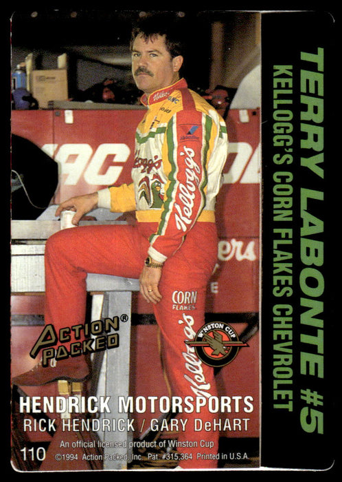 Terry Labonte 1994 Action Packed Back of Card