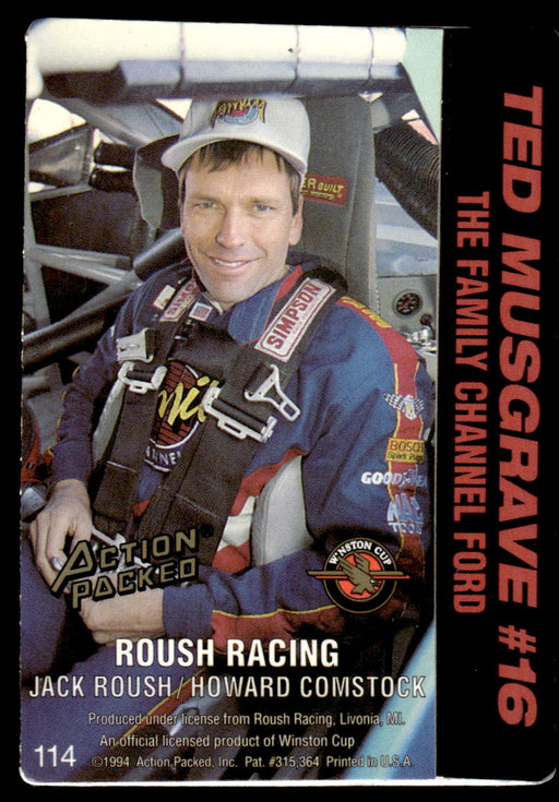 Ted  Musgrave 1994 Action Packed Back of Card