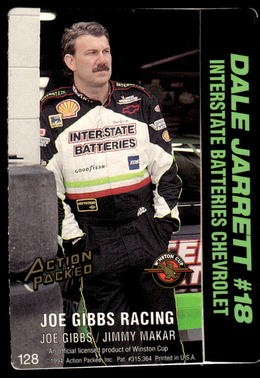 Dale Jarrett 1994 Action Packed Back of Card