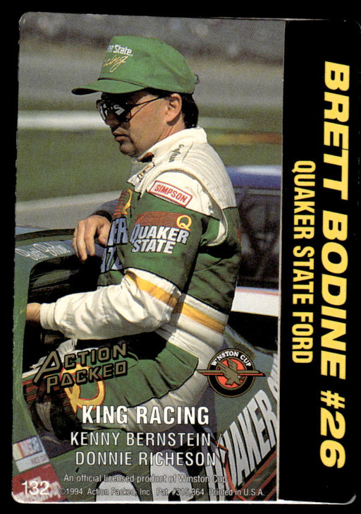 Brett Bodine 1994 Action Packed Back of Card