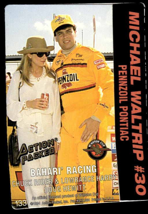 Michael Waltrip 1994 Action Packed Back of Card