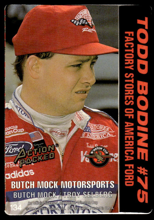 Todd Bodine 1994 Action Packed Back of Card