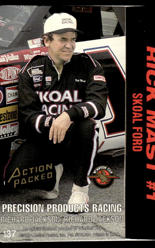 Rick Mast 1994 Action Packed Back of Card