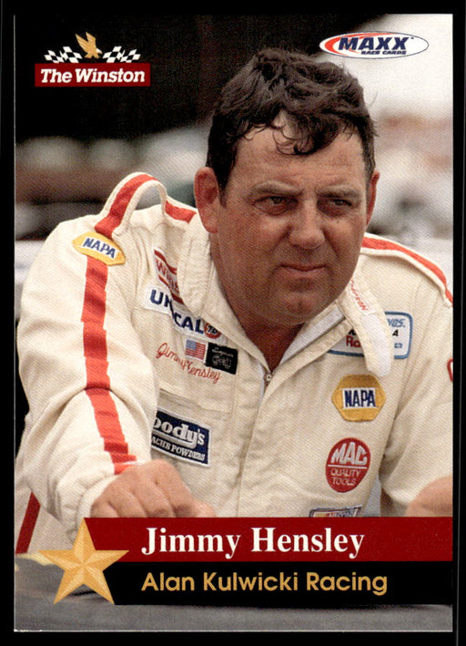 Jimmy Hensley 1993 Maxx The Winston Base Front of Card