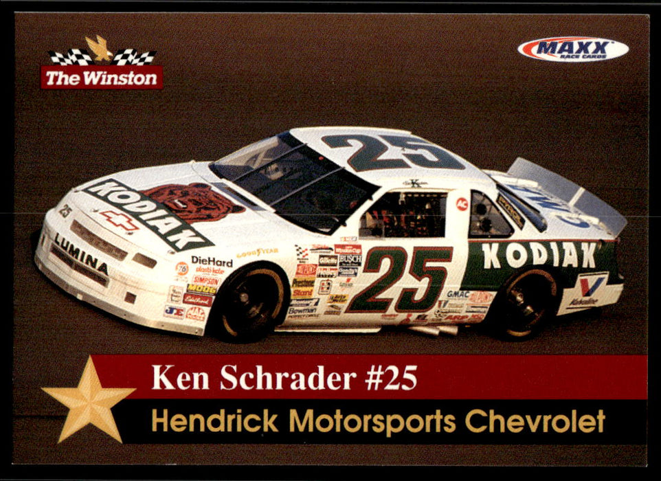 Ken Schrader #25 1993 Maxx The Winston Base Front of Card