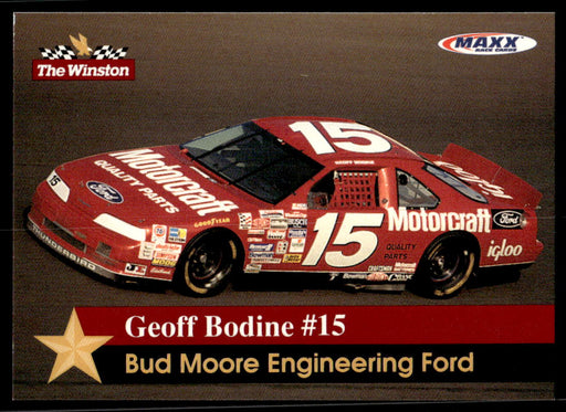 Geoff Bodine #15 1993 Maxx The Winston Base Front of Card