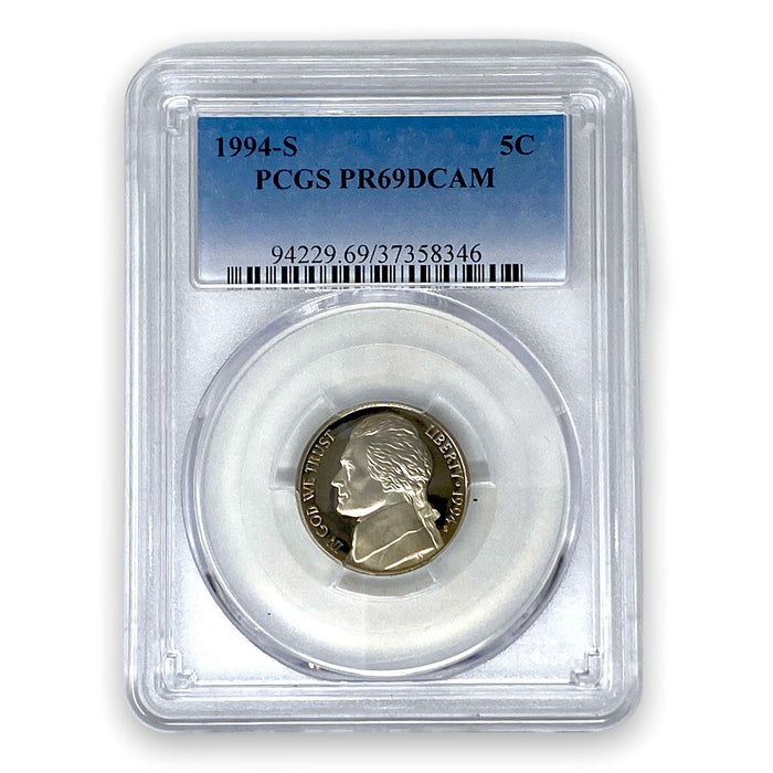 1994-S Jefferson Nickel PCGS Graded Proof 69 Deep Cameo PR69DCAM - Collectible Craze America