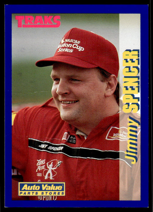 Jimmy Spencer 1994 Traks Auto Value Parts Stores Collector Cards Base Front of Card