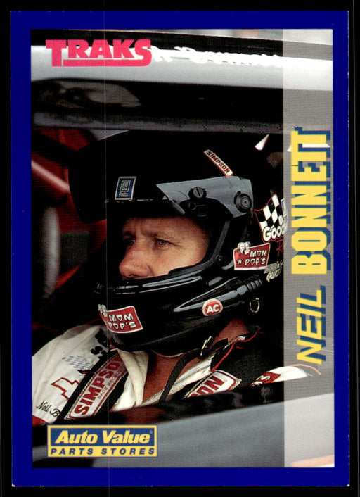 Neil Bonnett 1994 Traks Auto Value Parts Stores Collector Cards Base Front of Card
