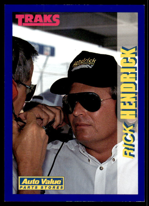 Rick Hendrick 1994 Traks Auto Value Parts Stores Collector Cards Base Front of Card
