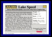 Lake Speed 1994 Traks Auto Value Parts Stores Collector Cards Base Back of Card