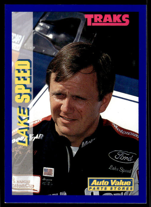 Lake Speed 1994 Traks Auto Value Parts Stores Collector Cards Base Front of Card