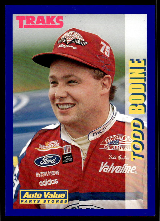 Todd Bodine 1994 Traks Auto Value Parts Stores Collector Cards Base Front of Card