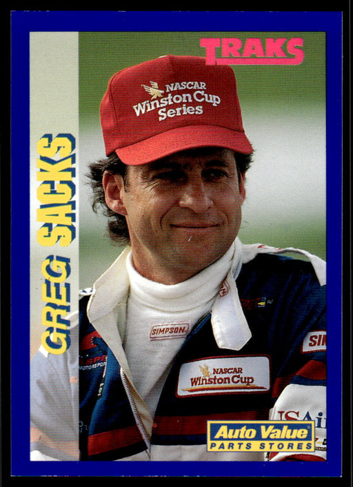 Greg Sacks 1994 Traks Auto Value Parts Stores Collector Cards Base Front of Card