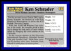 Ken Schrader 1994 Traks Auto Value Parts Stores Collector Cards Base Back of Card