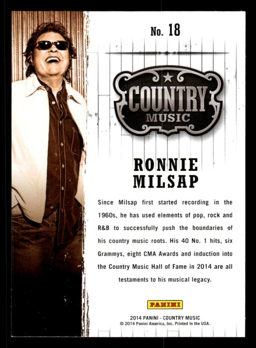 Ronnie Milsap 2014 Panini Country Music Back of Card