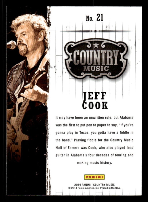 Jeff Cook 2014 Panini Country Music Back of Card