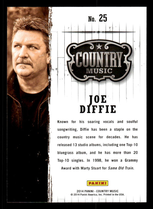 Joe Diffie 2014 Panini Country Music Back of Card