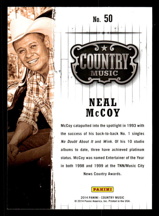 Neal McCoy 2014 Panini Country Music Back of Card