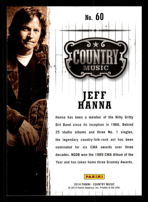 Jeff Hanna 2014 Panini Country Music Back of Card