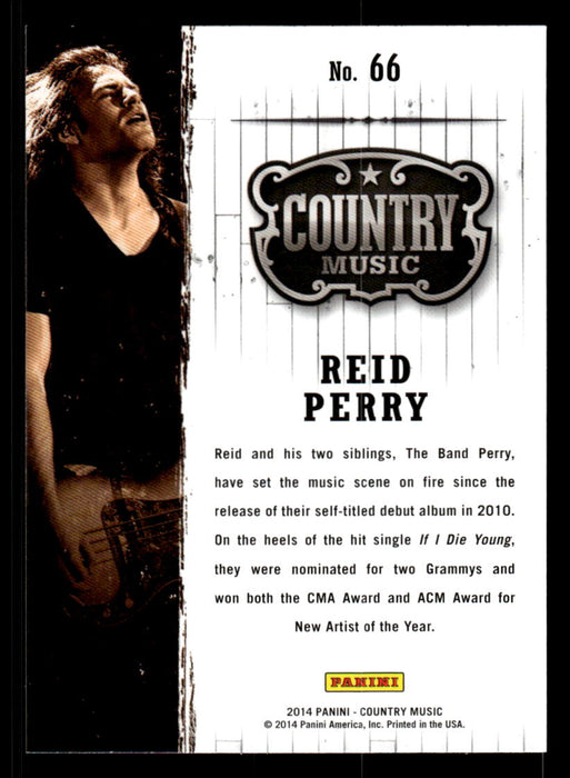 Reid Perry 2014 Panini Country Music Back of Card