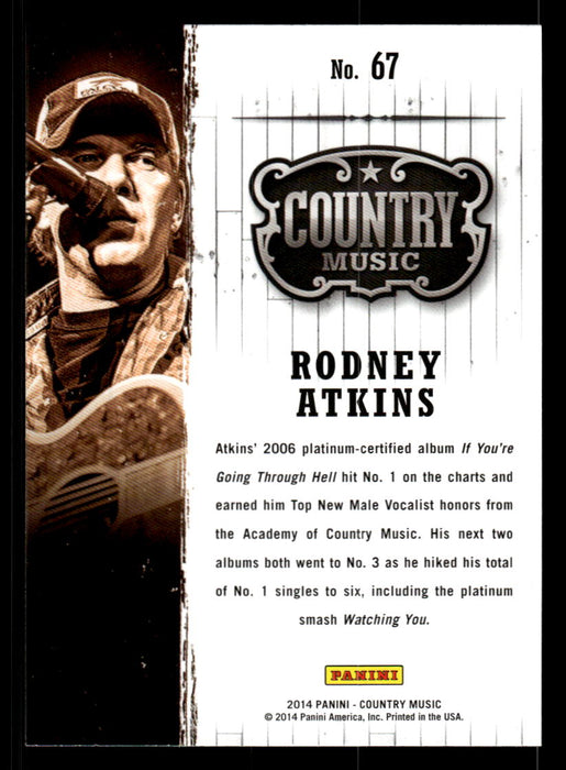 Rodney Atkins 2014 Panini Country Music Back of Card